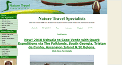 Desktop Screenshot of naturetravelspecialists.com
