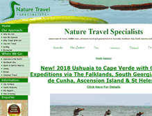 Tablet Screenshot of naturetravelspecialists.com
